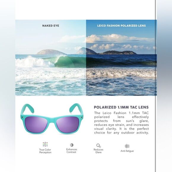 Kids Polarized Retro Sunglasses for Age 3-12 Shatterproof UV Protection, NIB - Picture 4 of 13